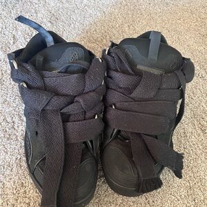 All-black Lanvin Curb sneakers